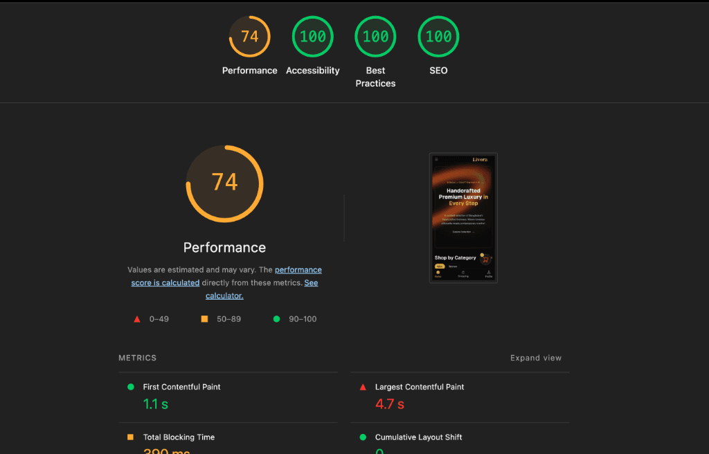 Mobile Lighthouse 100% SEO, Accessibility & Best Practices